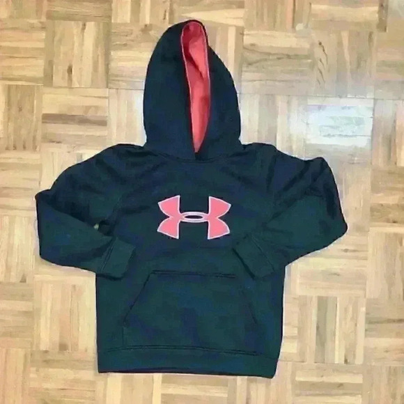 Under Armour Other - UNDER ARMOUR black red youth hoodie MEDIUM